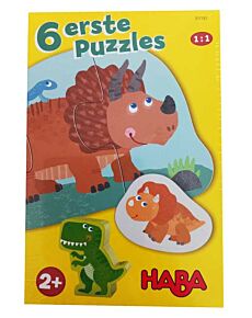 6 eerste puzzels dino's