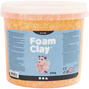 Foam Clay Oranje met glitters (560g)