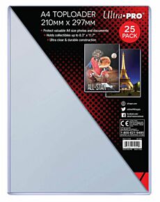A4 Toploader card sleeves (210mm x 297mm) clear (25)
