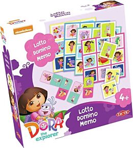 Dora 3-in-1 spel : Memo, Lotto, Domino