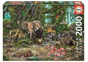 Educa Puzzle 2000 Afrikaanse Jungle - John M Enright