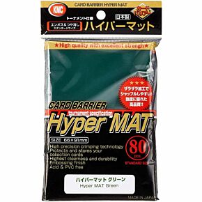 KMC Standard Sleeves - Hyper Mat Green (80 Sleeves)