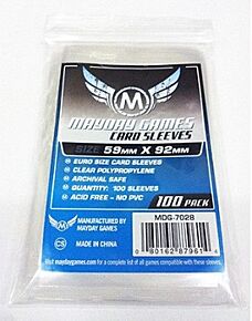 Euro Size Card Sleeves (59x92mm) clear (100)