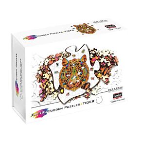 Rainbow wooden puzzle tiger